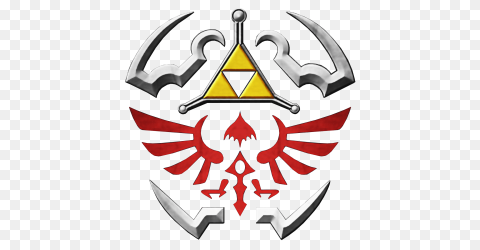Gustore Estampados De Poleras Y Polerones Hylian Shield, Emblem, Symbol, Logo, Blade Free Png