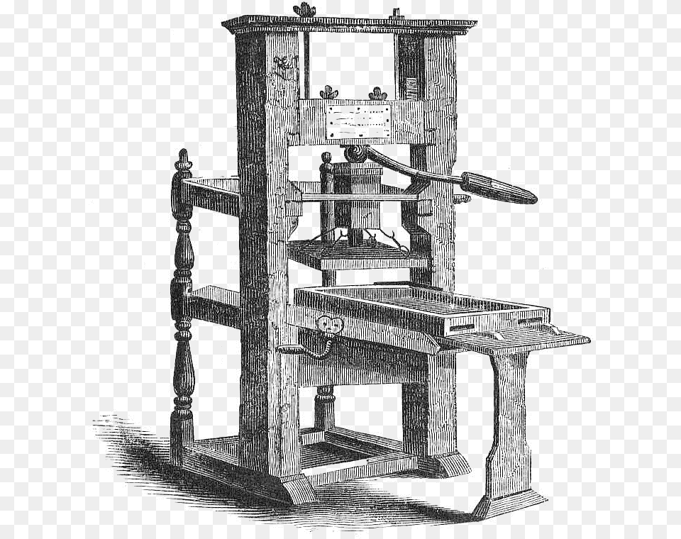 Gutenberg Printing Press, Furniture, Cross, Symbol, Throne Png Image