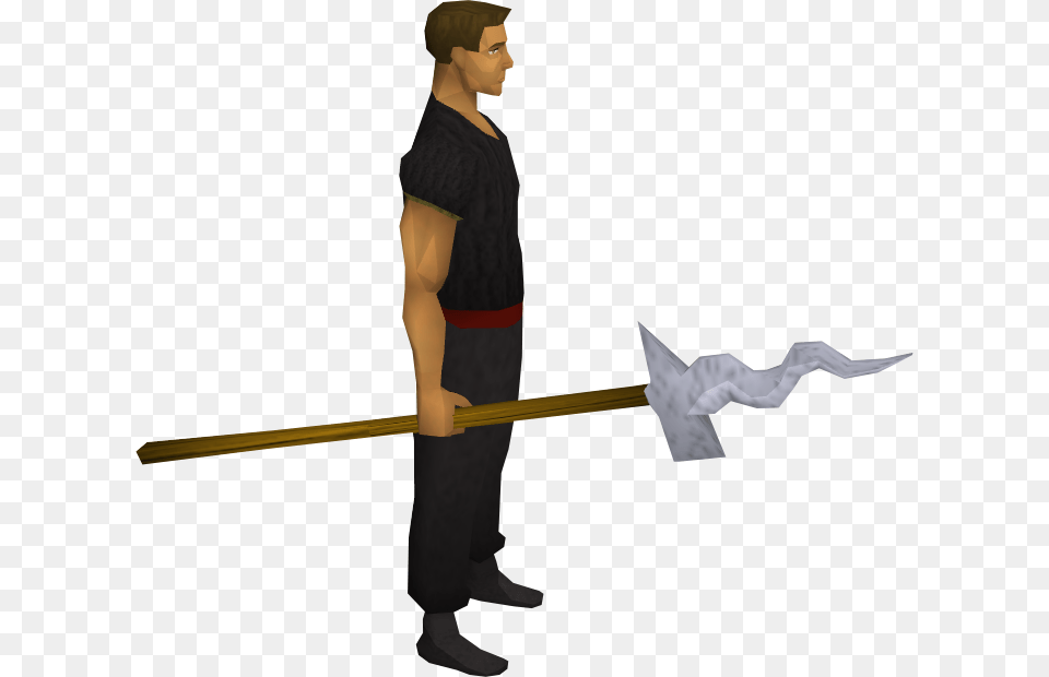 Guthix Mjolnir, Spear, Weapon, Adult, Male Png Image