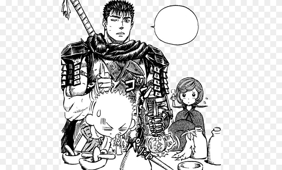 Guts Being A Dad Looking Out For His Fave Daughter Berserk Guts Best Dad, Publication, Book, Comics, Person Free Png