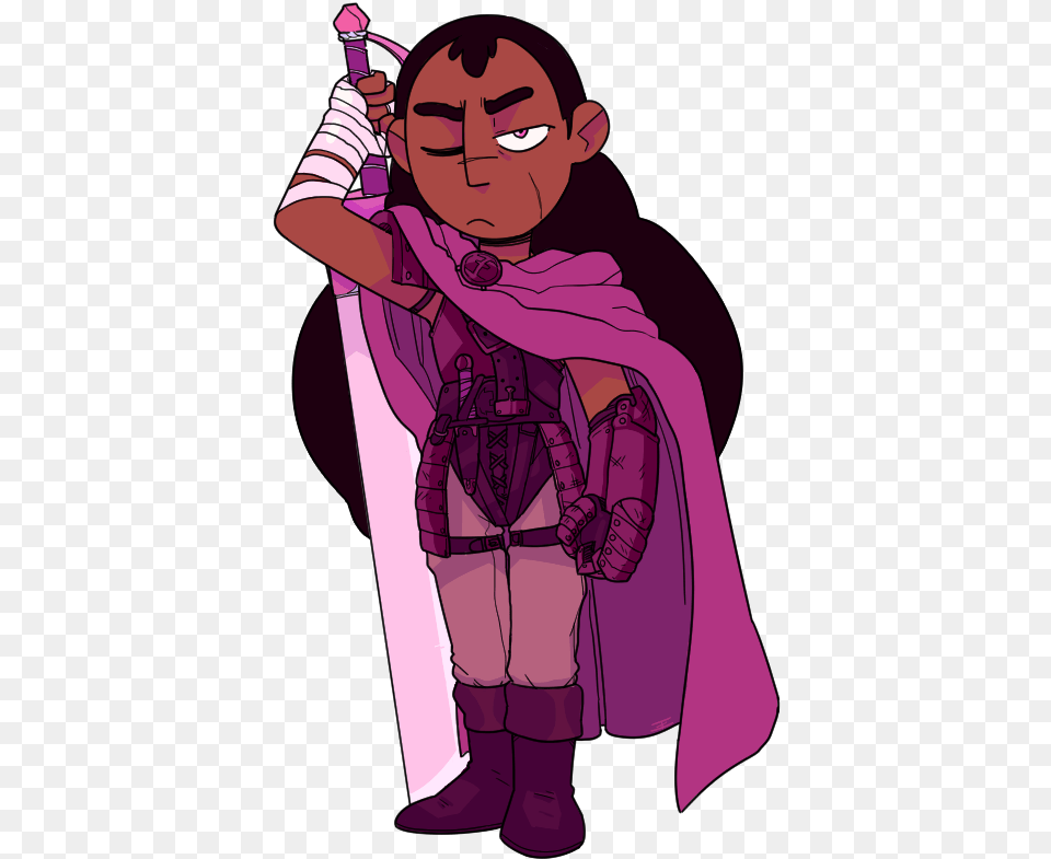 Guts Kenshiro Connie Stevonnie Fictional Character, Person, Cape, Clothing, Purple Png Image