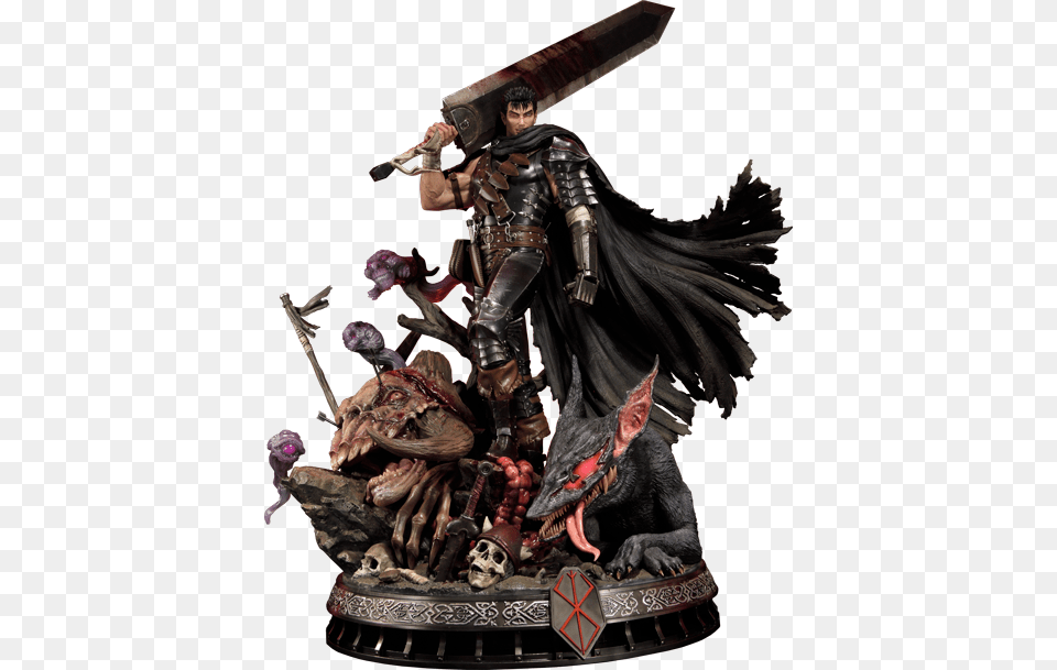 Guts The Black Swordsman Statue, Sword, Weapon, Figurine, Adult Free Transparent Png