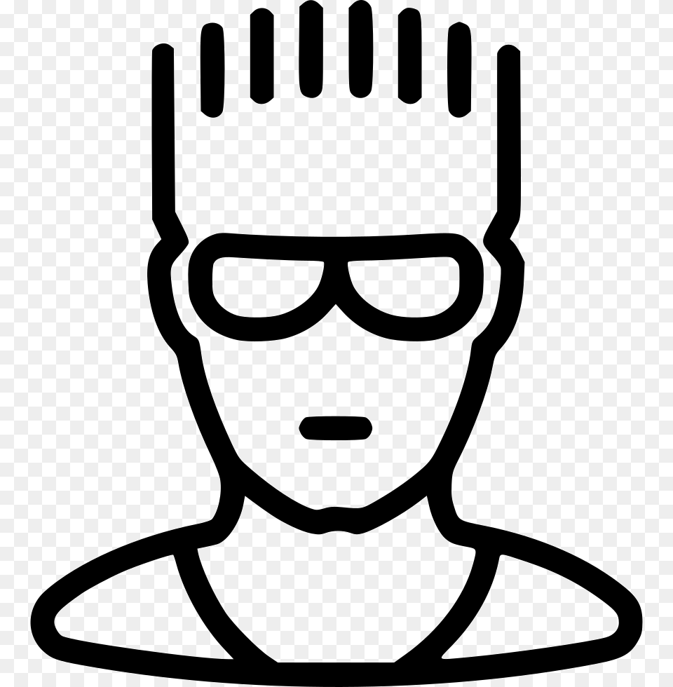 Guy Athlete Sportsman Human Avatar Glasses Duke Nukem Icon, Cutlery, Fork, Stencil, Bow Free Png Download