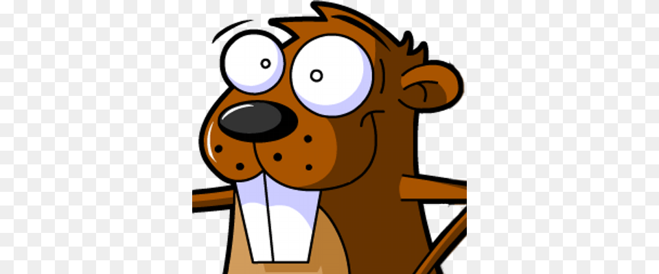 Guy Berthiaume Cute Cartoon Beaver Character Holding A Log, Animal, Mammal Free Transparent Png