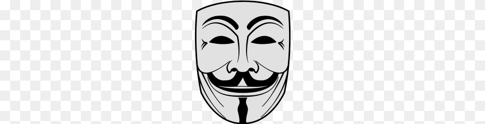 Guy Fawkes Mask, Person, Stencil, Face, Head Png