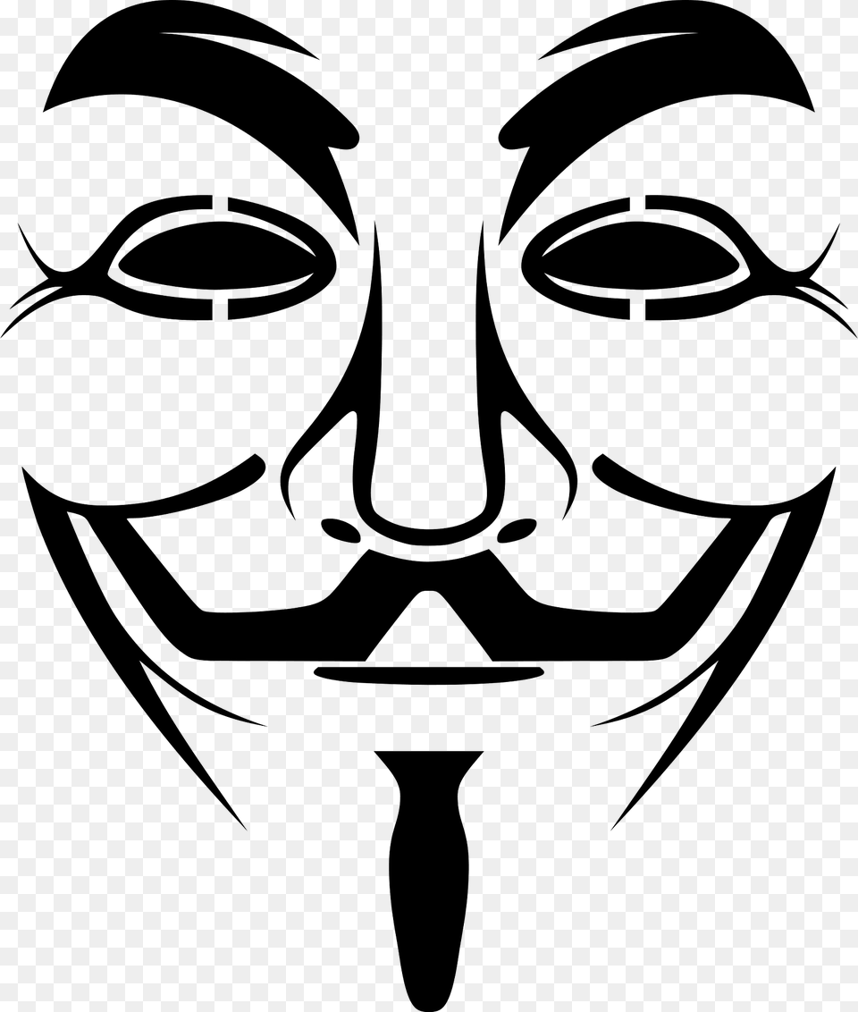 Guy Fawkes Mask Clipart, Stencil, Alien, Person, Face Png Image