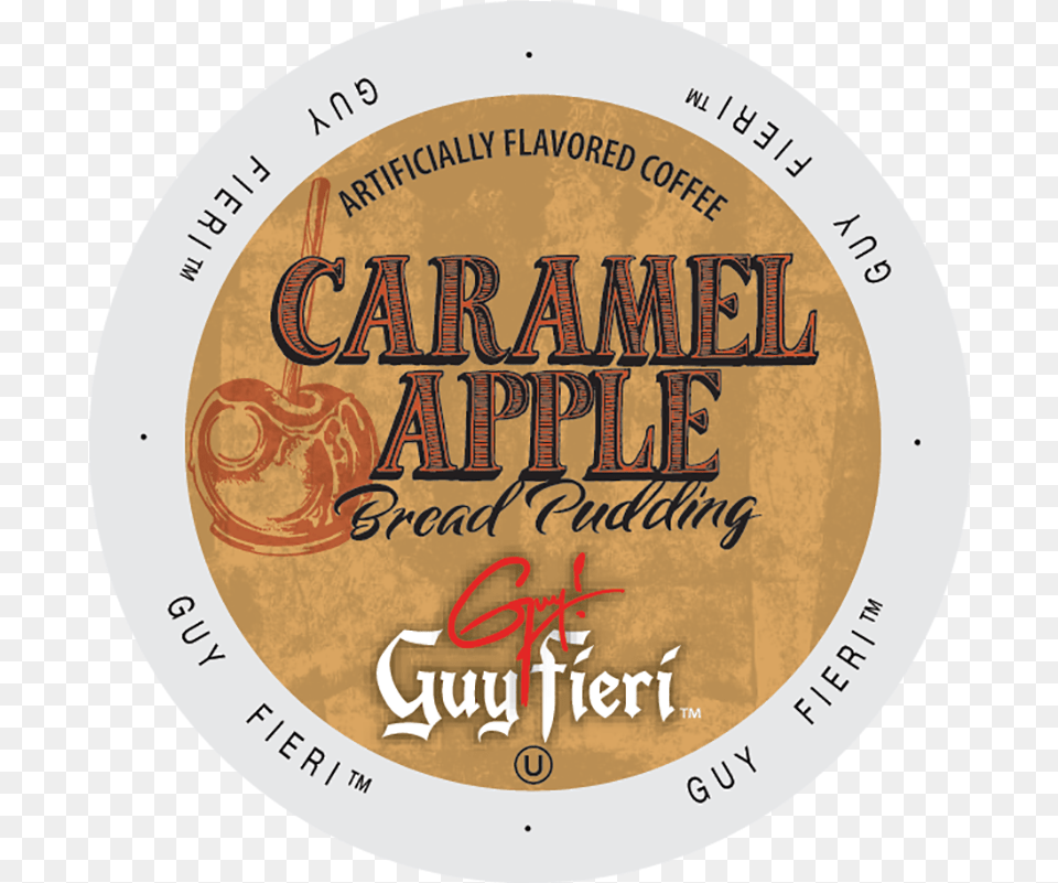 Guy Fieri Caramel Apple Bread Pudding Kcups 96ct Circle, Alcohol, Beer, Beverage, Lager Free Png Download