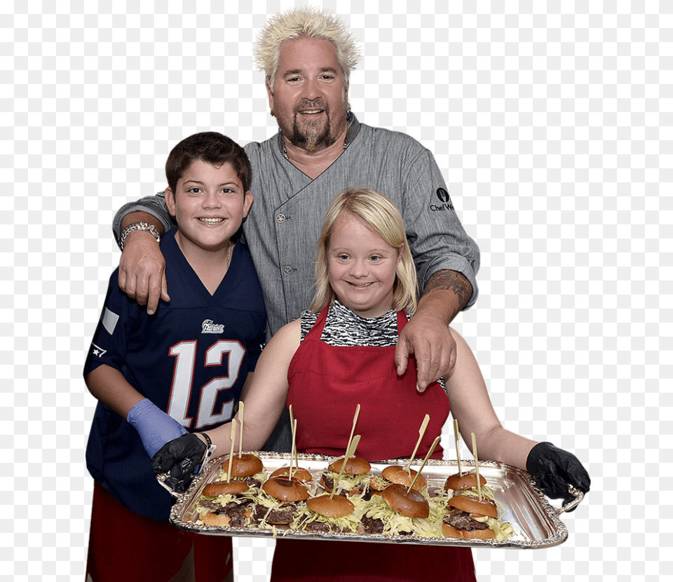 Guy Fieri Cooking With Best Buddies, Person, People, Meal, Lunch Free Png Download