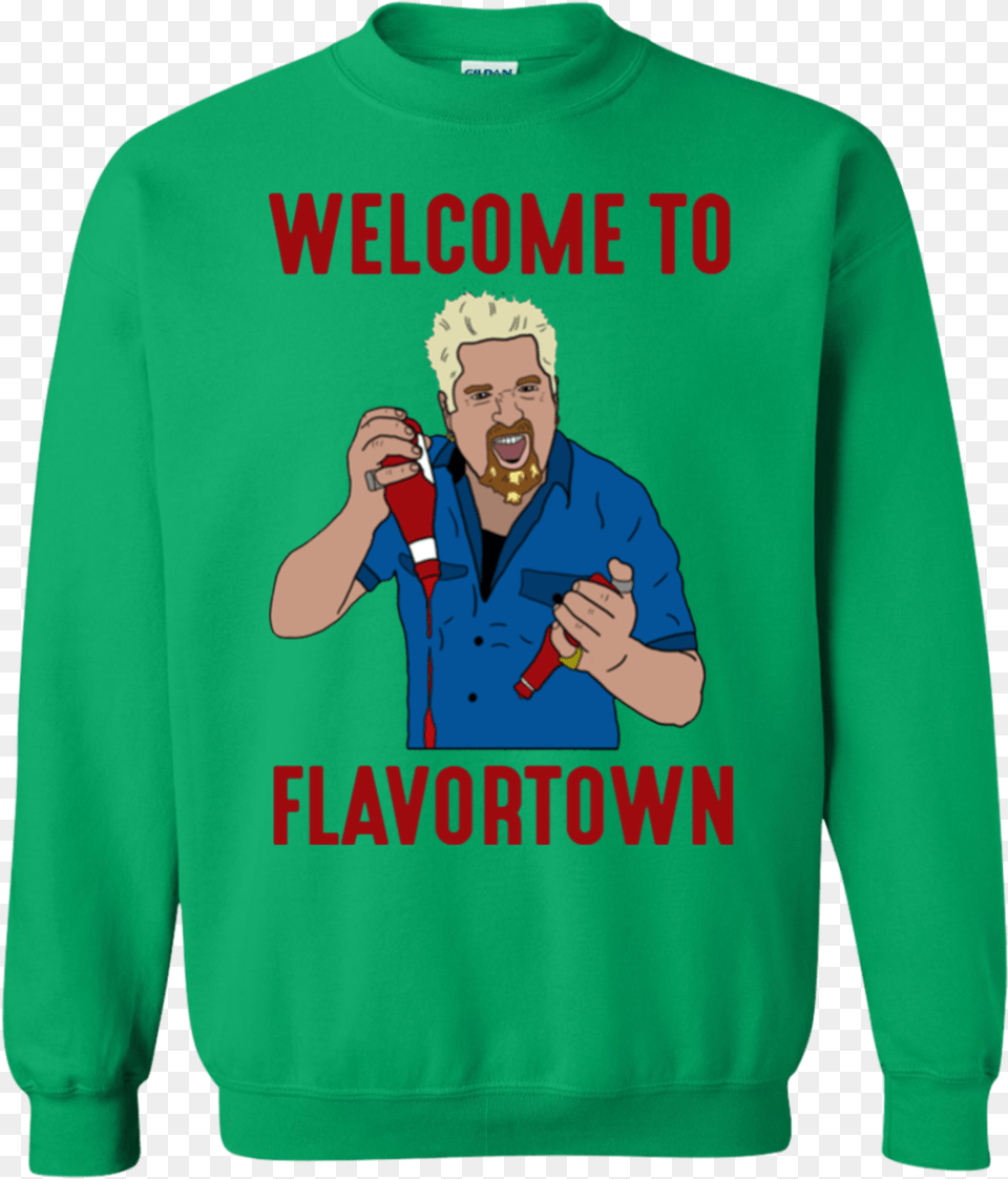 Guy Fieri Flavortown Shirt, Clothing, Sweatshirt, Sweater, Knitwear Free Png