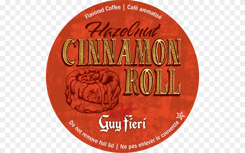 Guy Fieri Hazelnut Cinnamon Roll Guy Fieri Bananas Foster Single Serve Coffee K Cups, Book, Publication Png Image