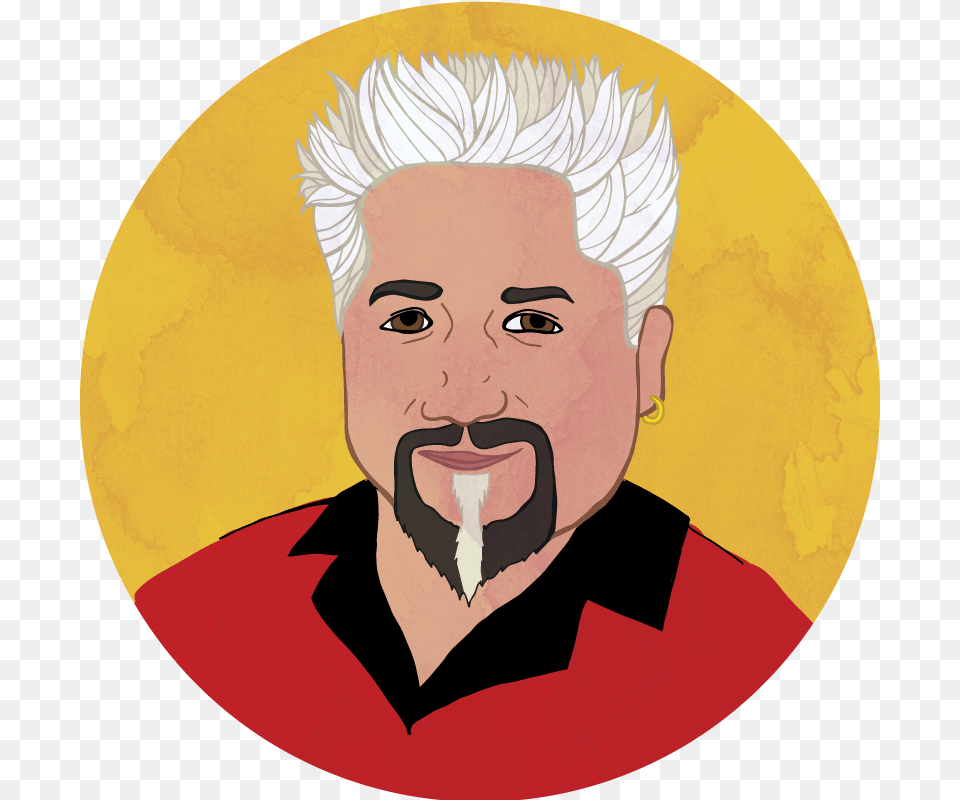 Guy Fieri Illustration Illustration, Photography, Adult, Person, Man Free Png Download