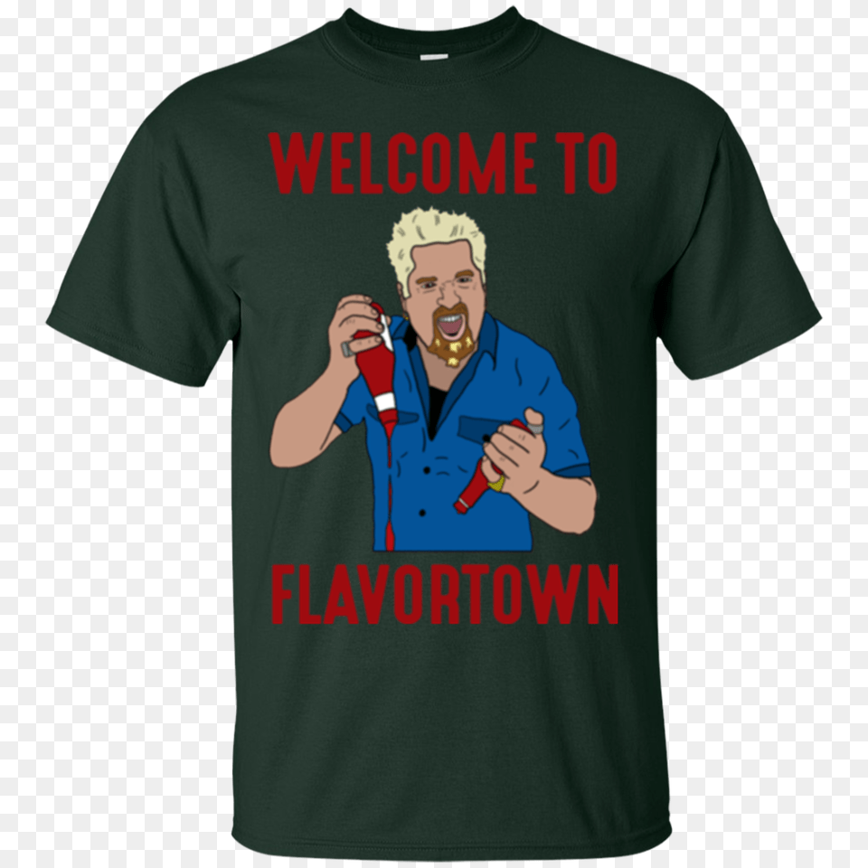 Guy Fieri Shirt, T-shirt, Clothing, Person, Man Free Png Download