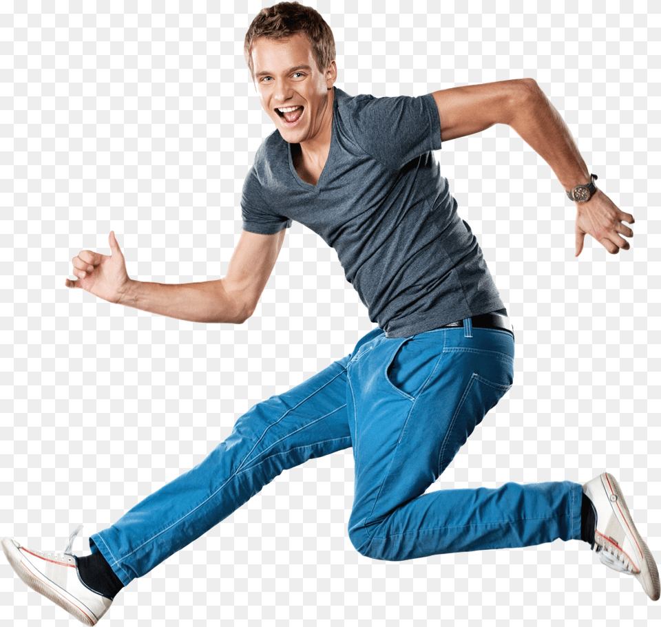 Guy Jumping 6 Image Saltando, Shoe, Clothing, Pants, Footwear Free Png Download