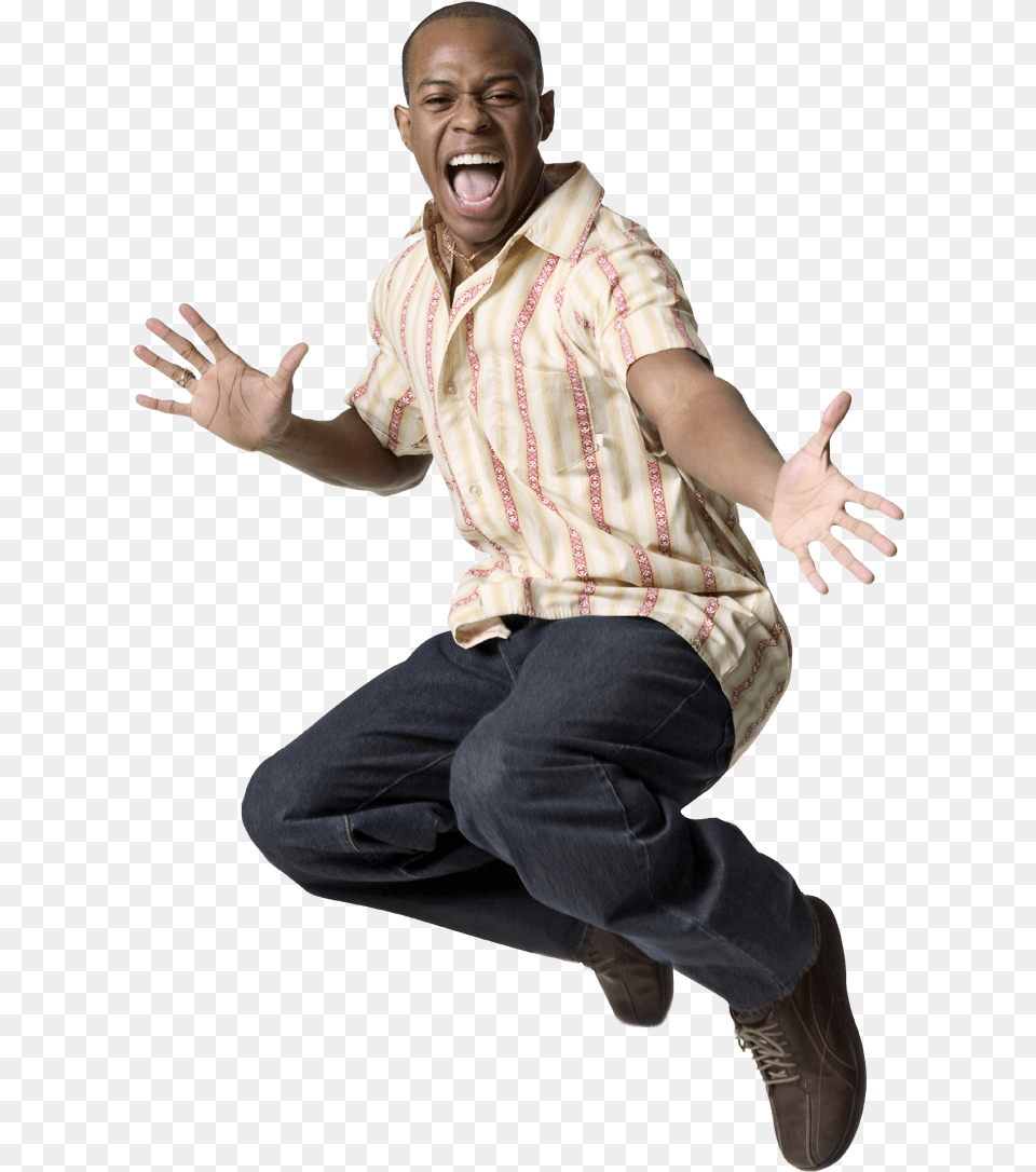 Guy Jumping Black Man Jumping, Adult, Person, Male, Head Png