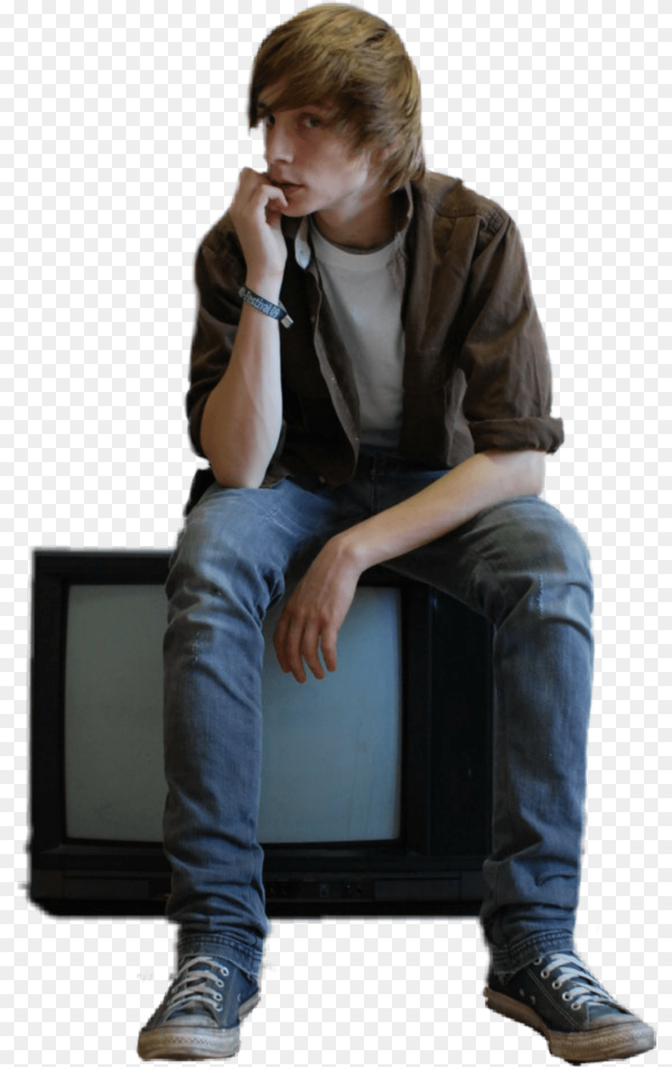 Guy Man Sitting Waiting Sitting, Boy, Teen, Shoe, Screen Free Transparent Png