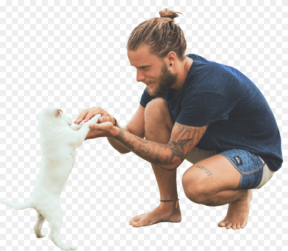 Guy People With Dog, Tattoo, Skin, Body Part, Person Png