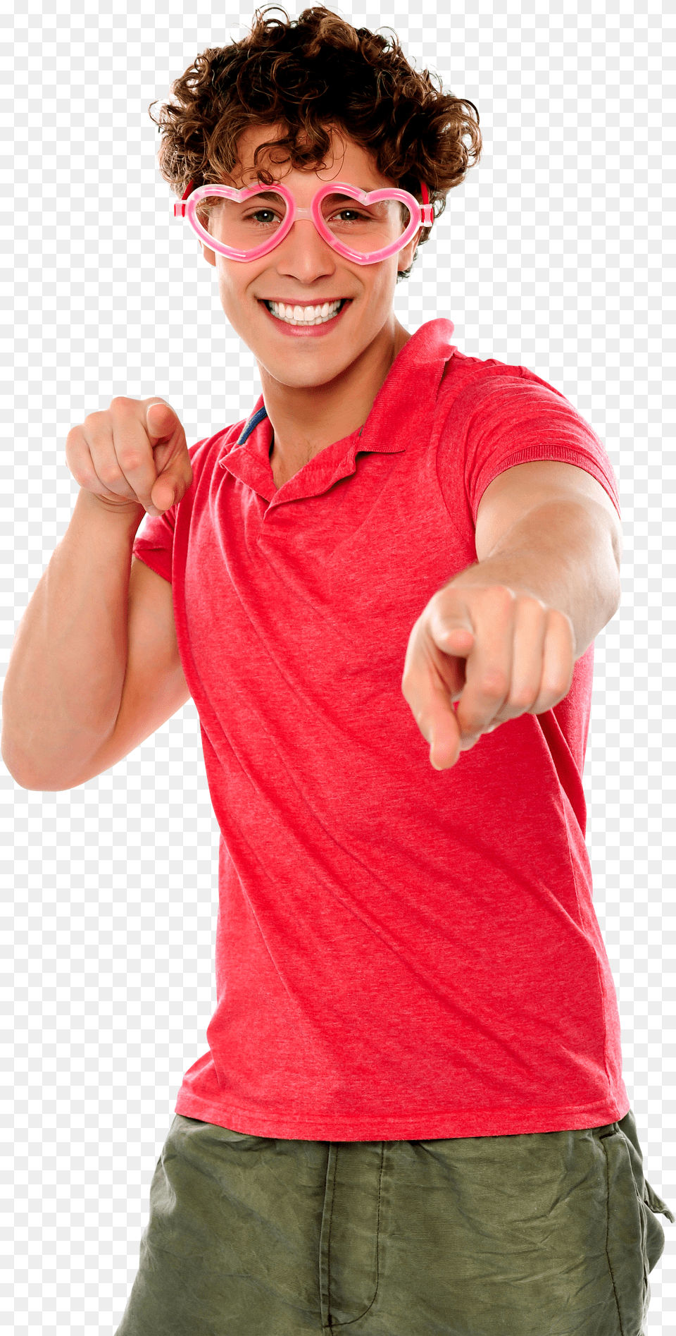 Guy Pointing Guys In Heart Glasses Free Transparent Png