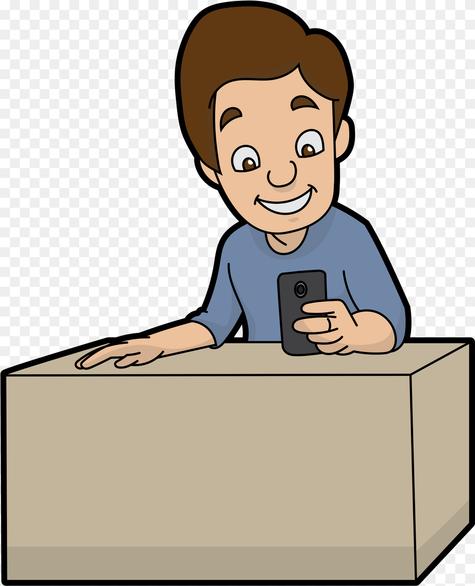 Guy Reading Cartoon, Baby, Box, Person, Head Png
