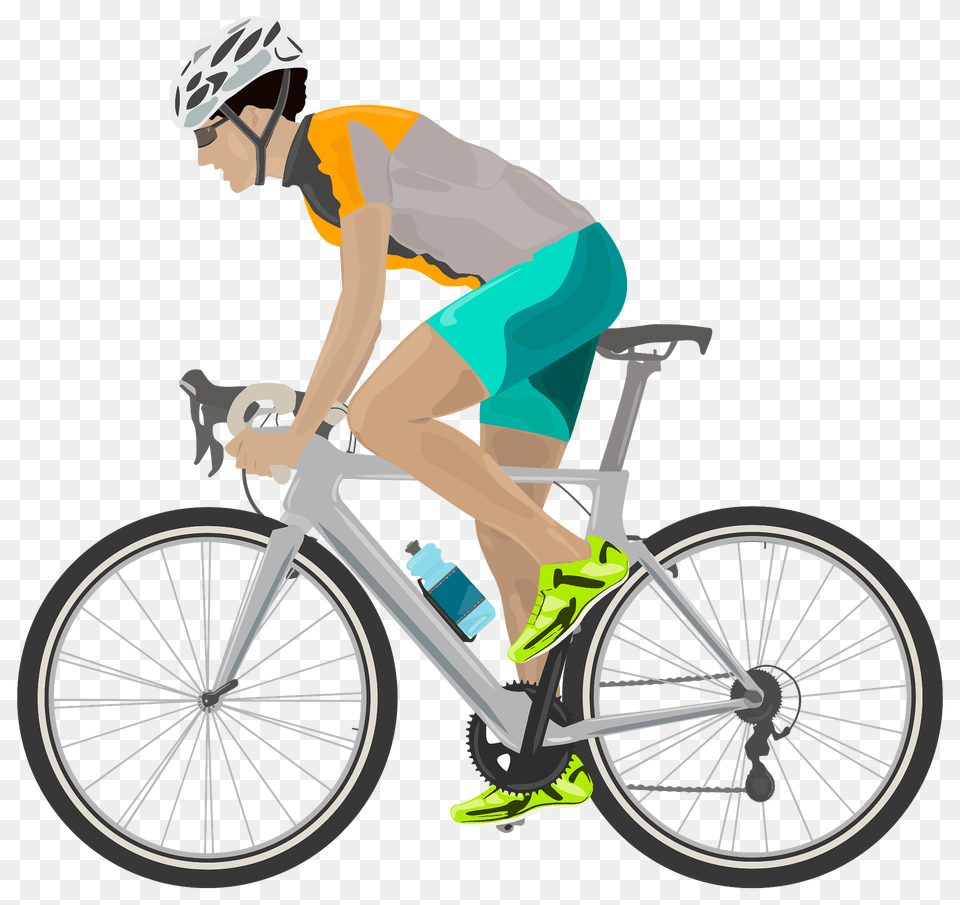 Guy Riding A Bicycle Clipart, Helmet, Transportation, Vehicle, Cycling Free Png