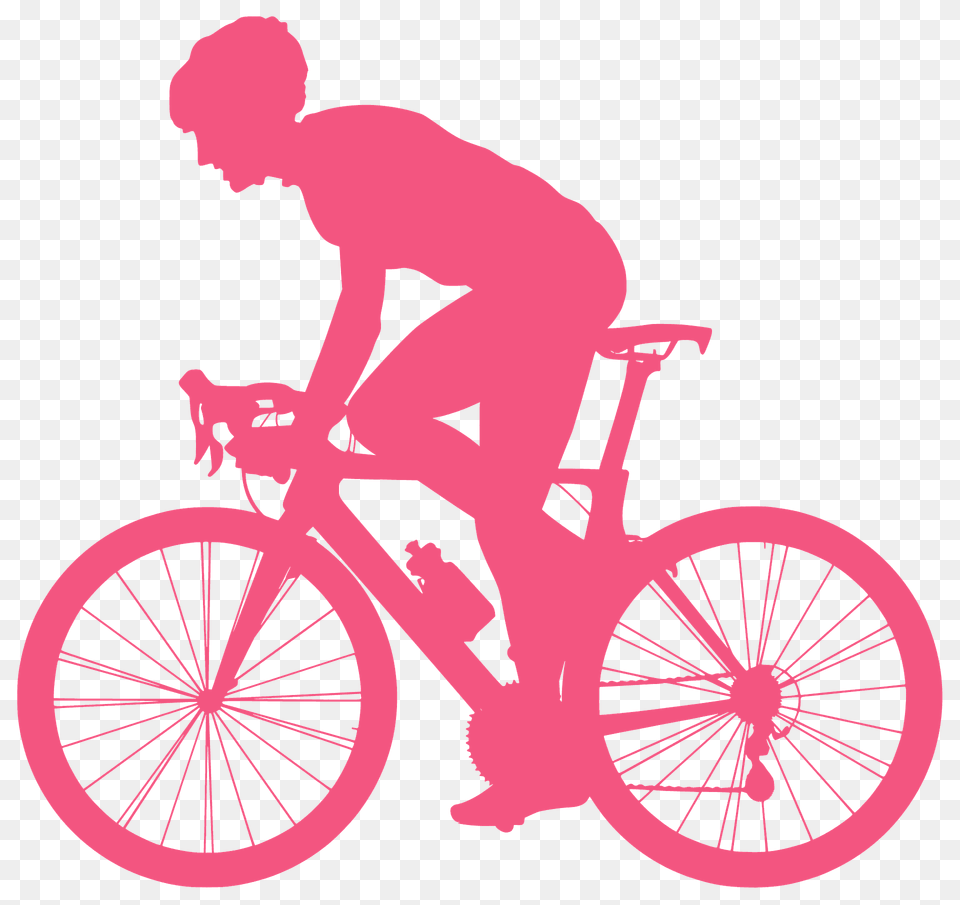 Guy Riding A Bicycle Silhouette, Machine, Wheel, Transportation, Vehicle Png Image