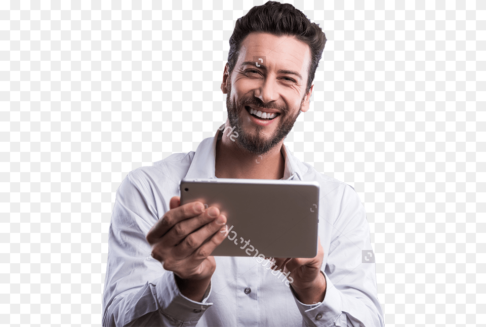Guy Smiling 2 Tablet Computer, Photography, Person, Face, Head Free Png Download