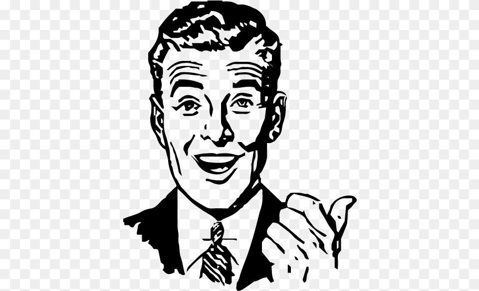 Guy Thumbs Up Retro Man Clipart, Gray Free Transparent Png