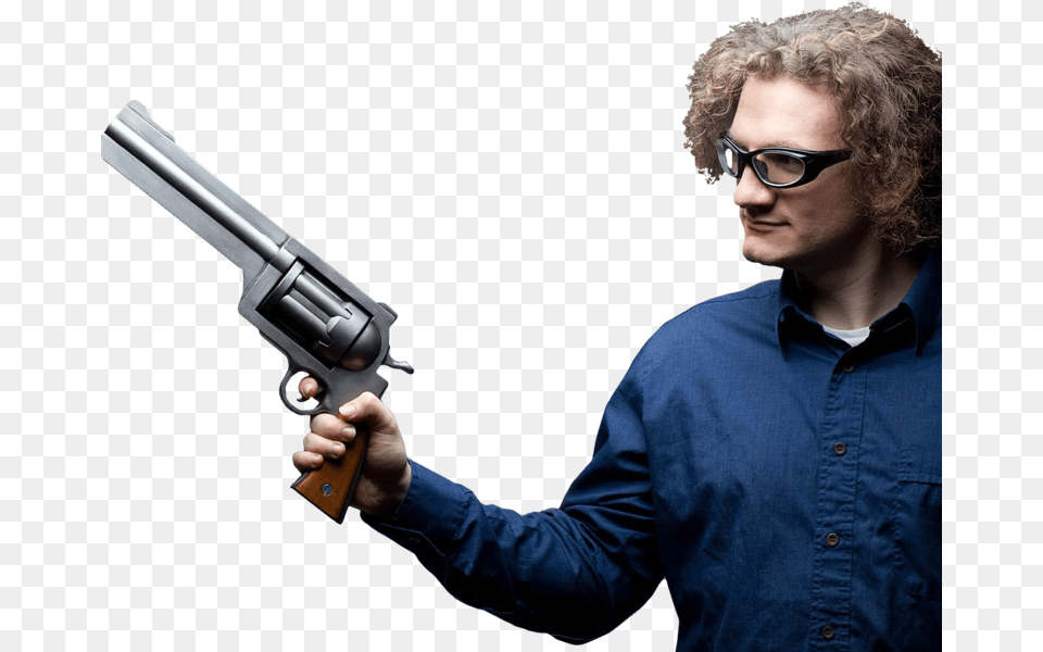 Guy With Gun Guy With Gun Transparent, Firearm, Handgun, Weapon, Face Png Image