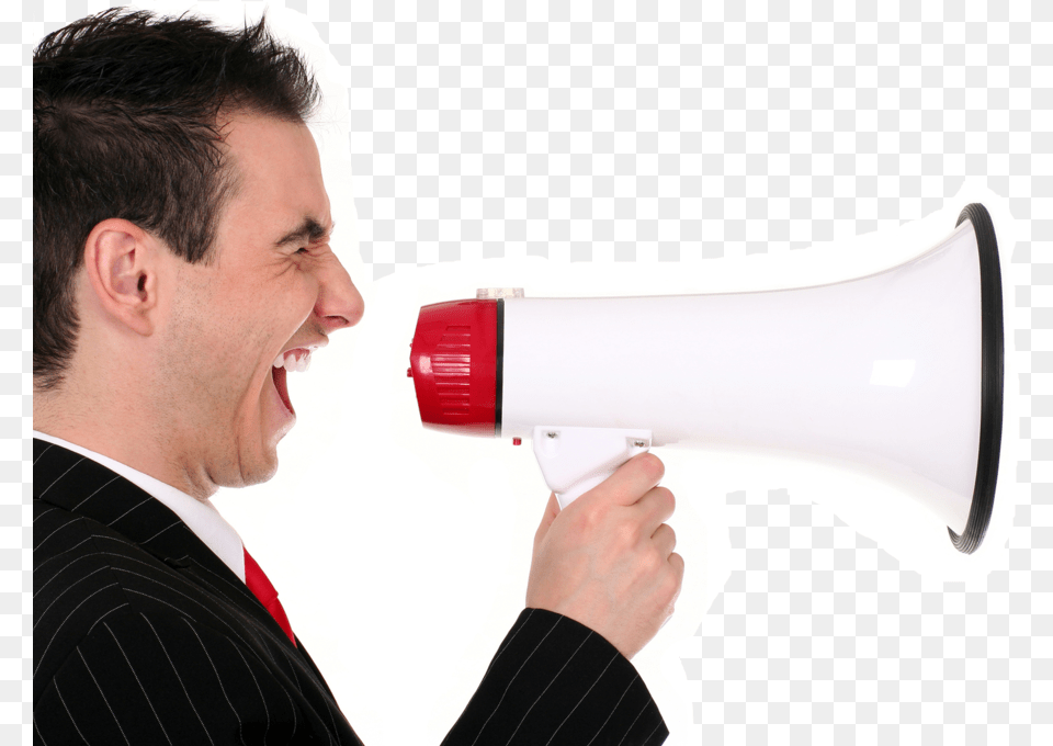 Guy With Megaphone, Head, Shouting, Face, Angry Free Transparent Png