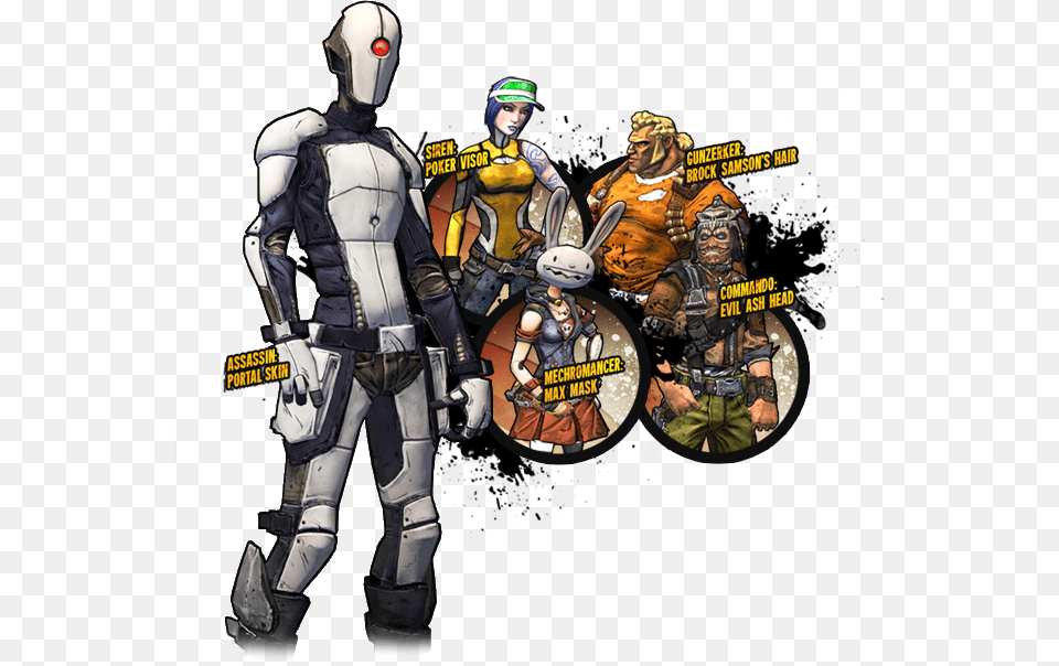 Guy With The Gun Borderlands 2 Borderlands 2 Poker Night 2 Skins, Publication, Book, Comics, Person Free Png Download