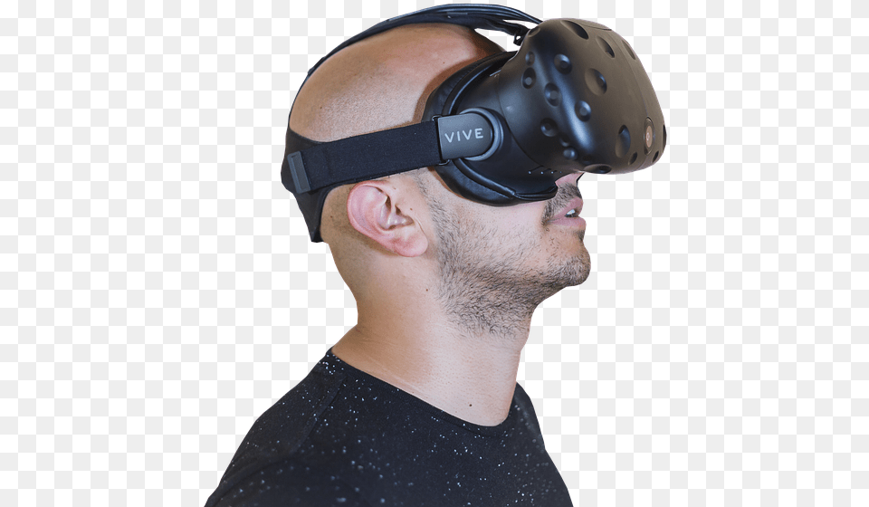 Guy With Vr Headset, Accessories, Helmet, Goggles, Adult Free Png Download