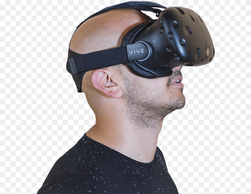Guy With Vr Headset, Accessories, Helmet, Goggles, Adult Free Png