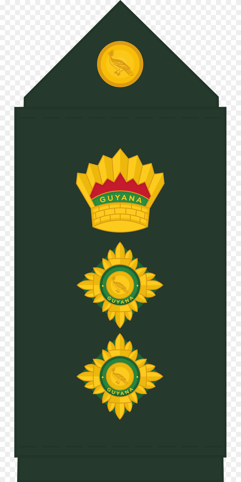 Guyana Defence Force Gdf Colonel Rank Insignia Clipart, Badge, Logo, Symbol, Flower Png