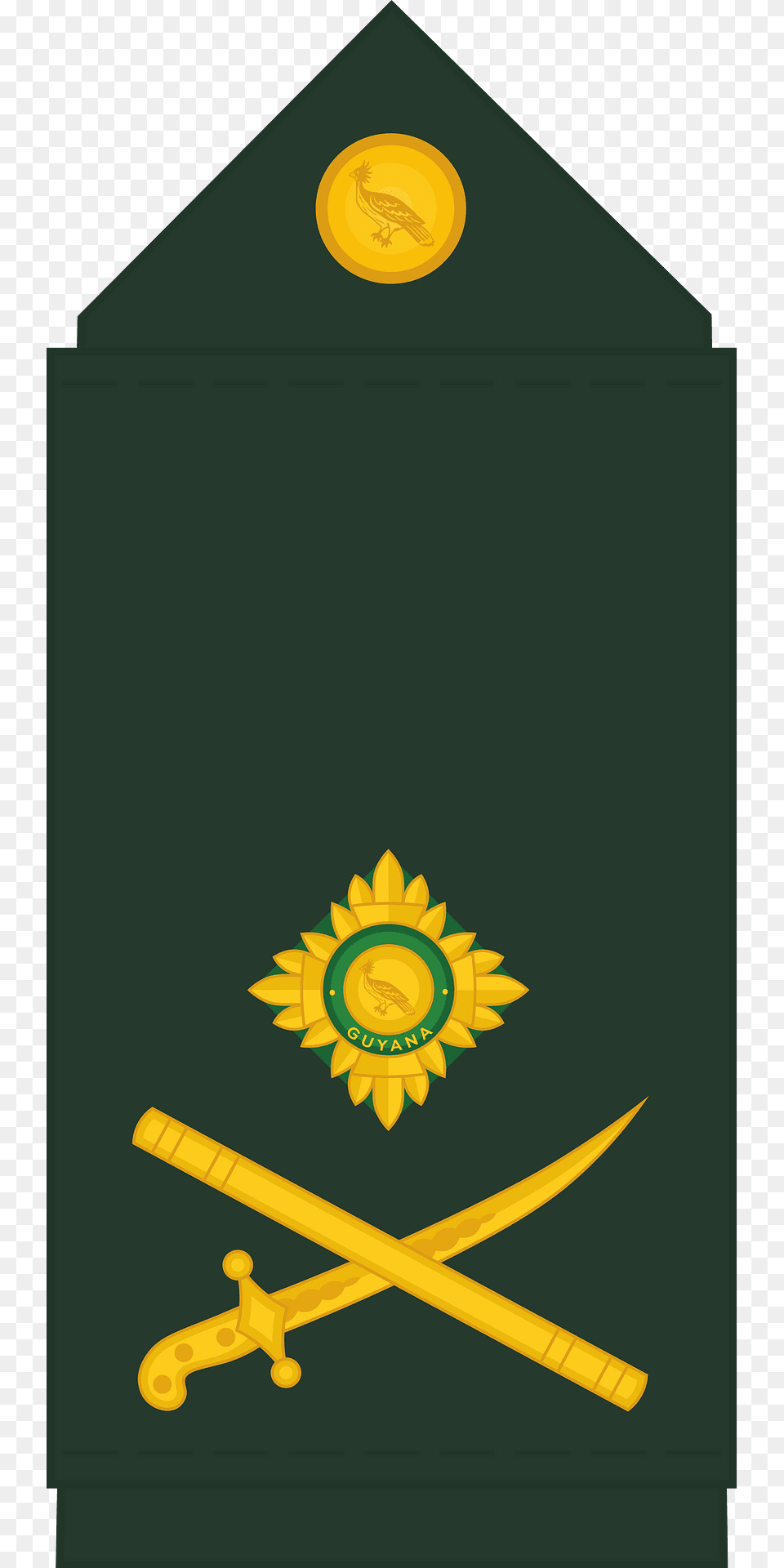 Guyana Defence Force Gdf Major General Rank Insignia Clipart, Sword, Weapon, People, Person Png Image