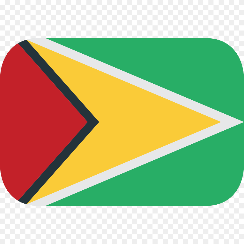 Guyana Flag Emoji Clipart, Triangle Png Image