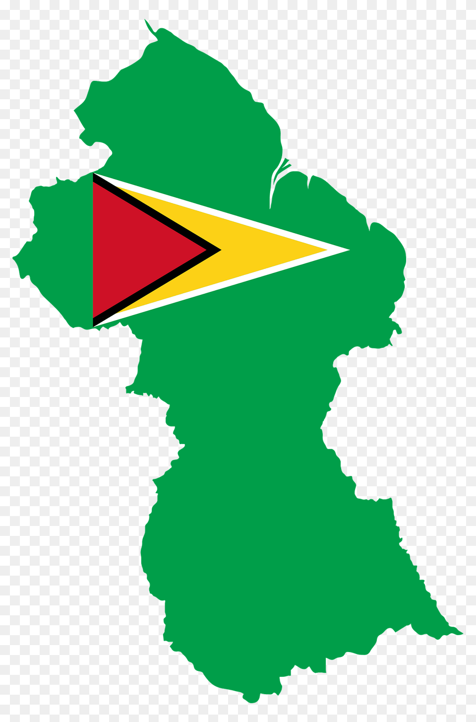 Guyana Map Flag Clipart, Triangle, Nature, Outdoors, Person Free Transparent Png