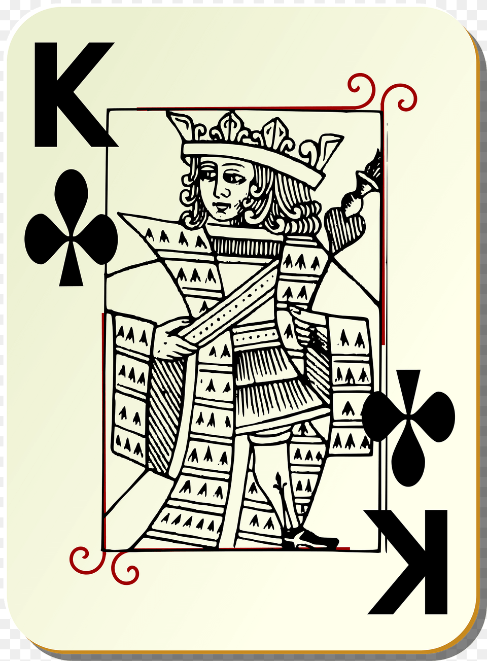Guyenne Deck King Of Clubs Clipart, Person, Face, Head, Symbol Free Transparent Png