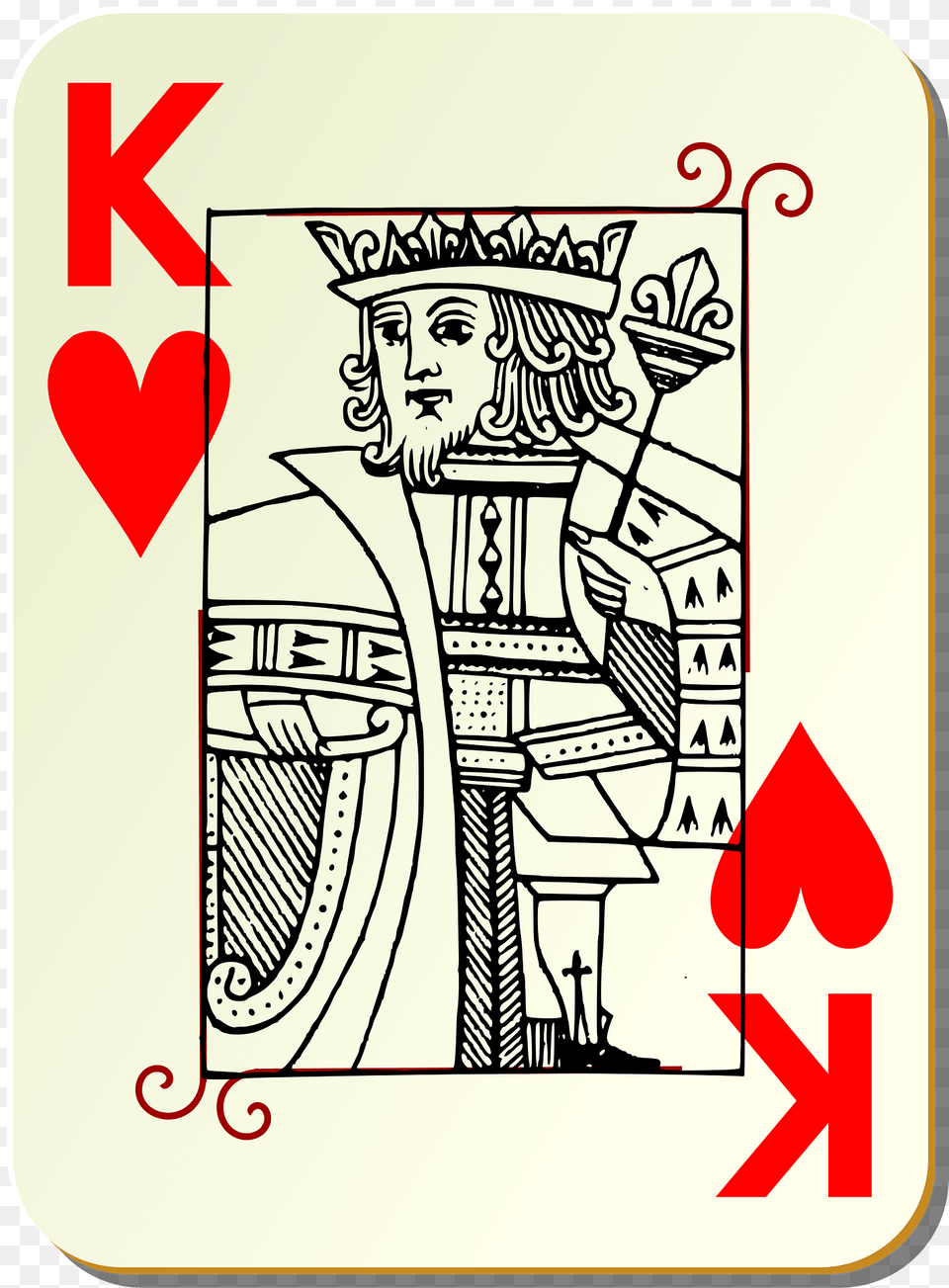 Guyenne Deck King Of Hearts Clipart, Person, Face, Head, Symbol Free Png Download