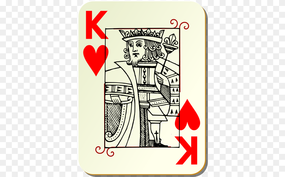Guyenne Deck King Of Hearts King Of Play Cards, Person, Face, Head, Symbol Free Transparent Png