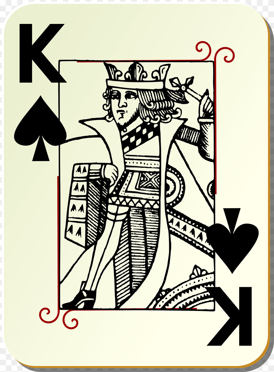 Guyenne Deck King Of Spades Clipart, Person, Symbol, Face, Head Free Png Download