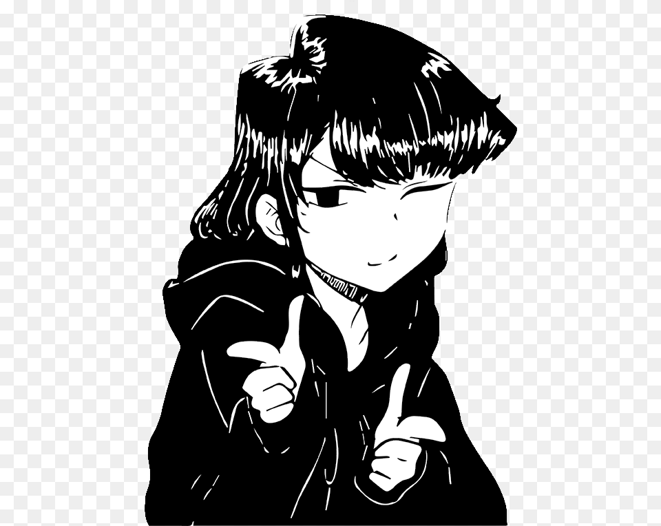 Guys Would Like A Finger Guns Vector Komi San Finger Guns, Adult, Publication, Person, Woman Png