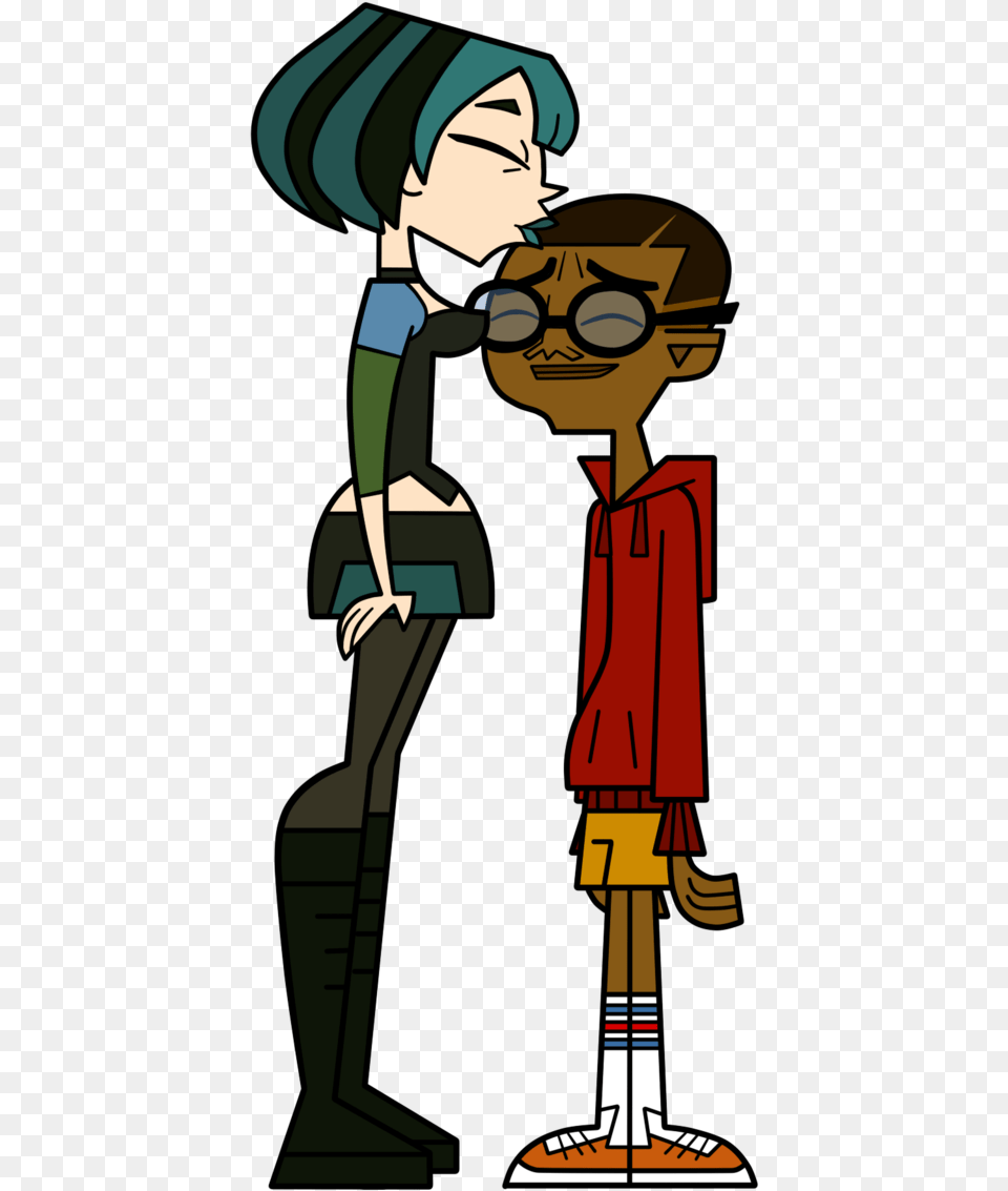 Gwen Kissing Cameron By Terrance Hearts Total Drama Cameron, Adult, Person, Female, Woman Free Transparent Png