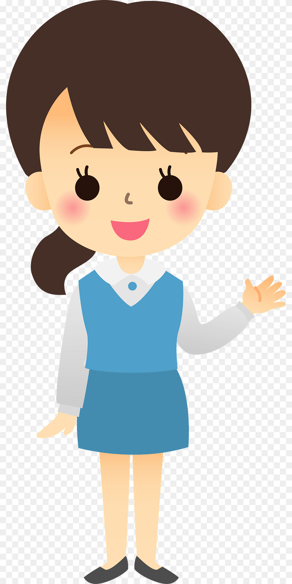 Gwen Office Lady Acting As A Guide Clipart, Baby, Person, Clothing, Skirt Png