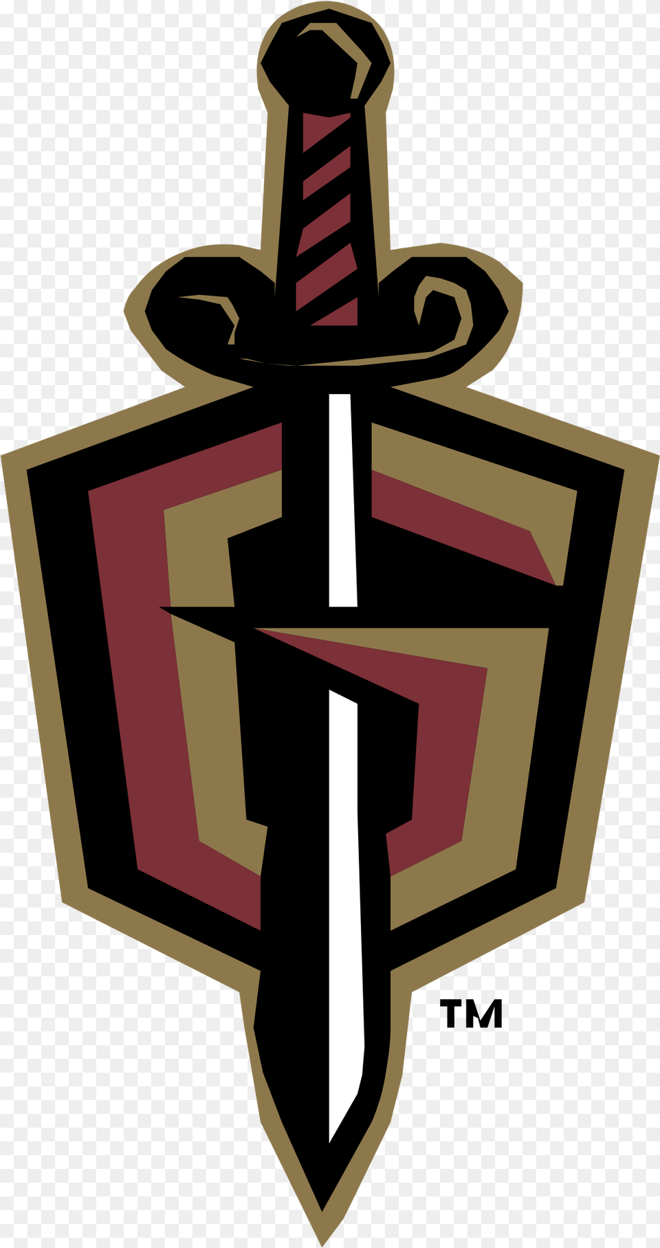 Gwinnett Gladiators Logo Gwinnett Gladiators, Sword, Weapon, Cross, Symbol Free Png Download