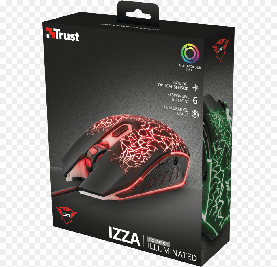 Gxt 105 Izza Illuminated Gaming Mouse Trust Gxt, Computer Hardware, Electronics, Hardware, Helmet Png Image