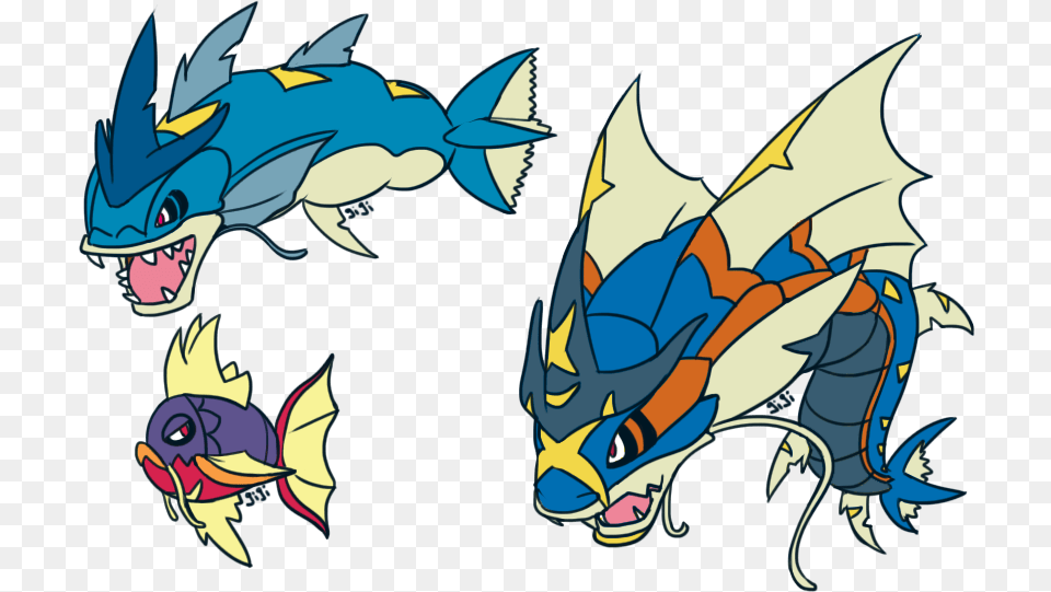 Gyarados Ptgigi, Cartoon, Animal, Fish, Sea Life Png