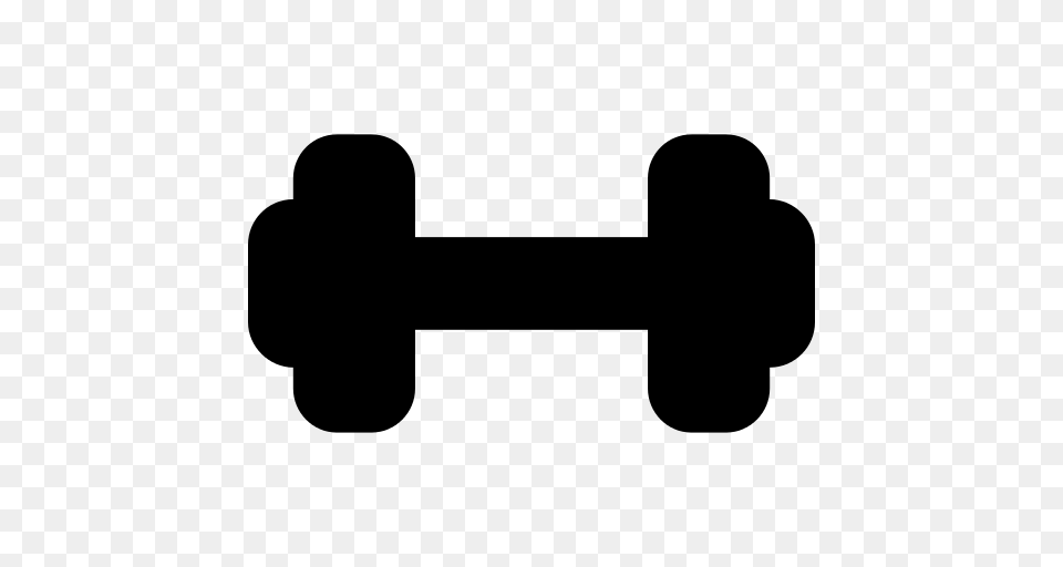 Gym Dumbbell Icon, Gray Png