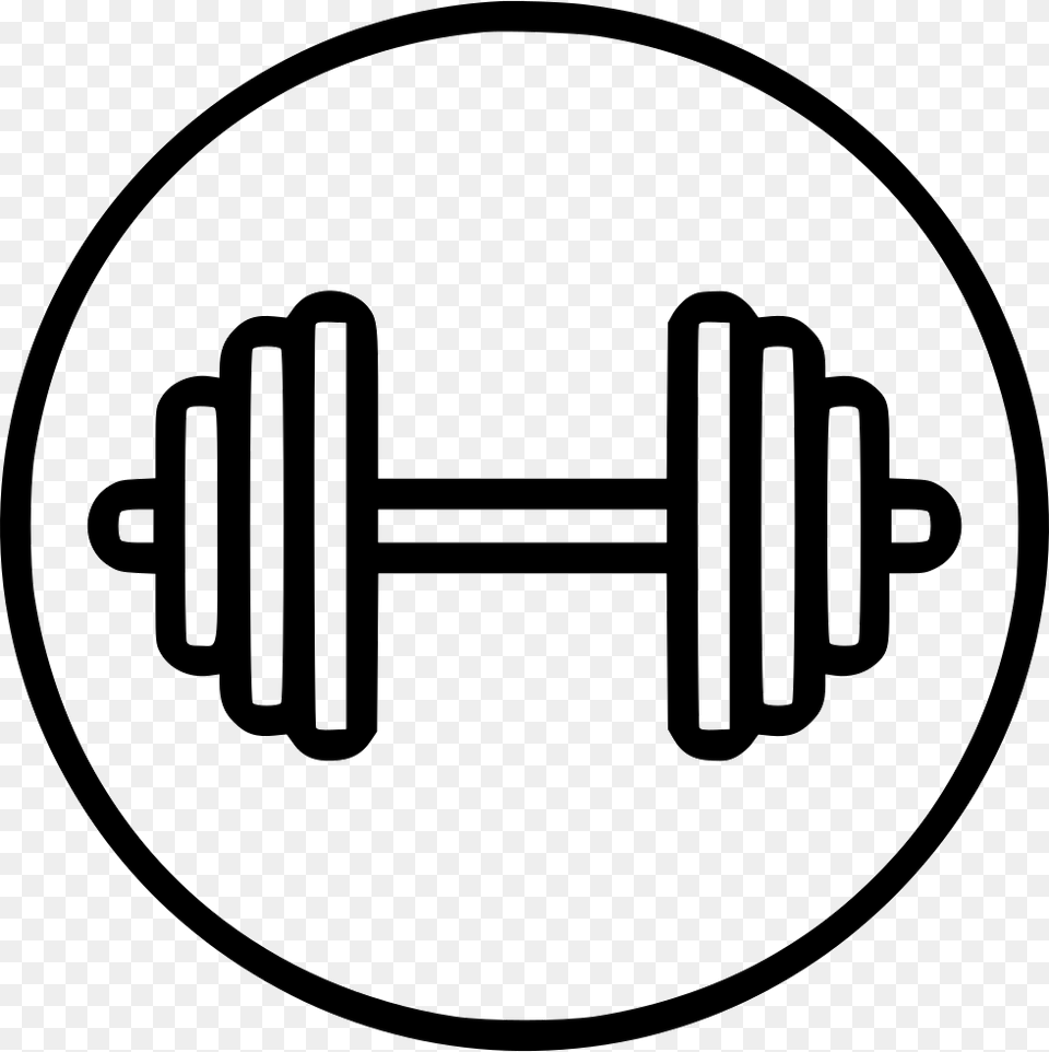 Gym Dumbbell Outline Free Png