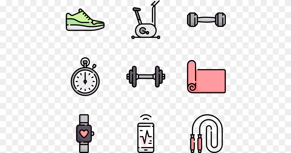 Gym Equipment Icons Icon, Clothing, Footwear, Shoe, Analog Clock Free Png Download