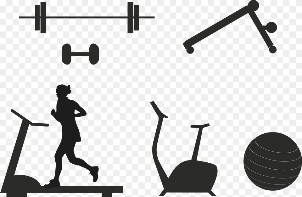 Gym Equipments Image Fitness Equipment Clipart, Person, Head, Sport, Working Out Free Png Download