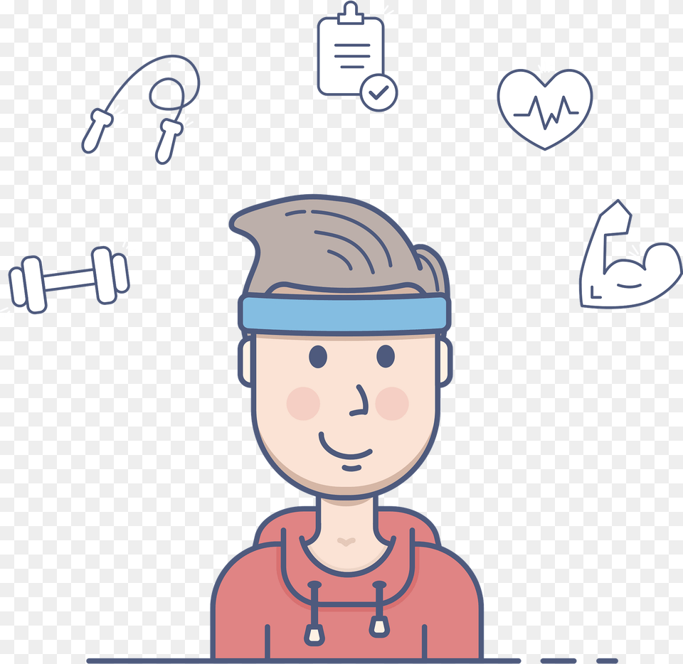 Gym Guy Clipart, Person, Cartoon, Face, Head Free Png